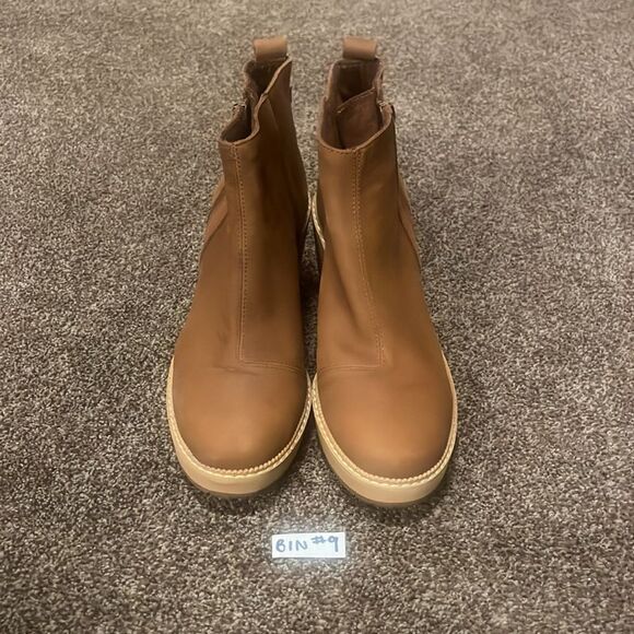 Toms Tan Wedge Heeled Boots 6.5 - Picture 2 of 9